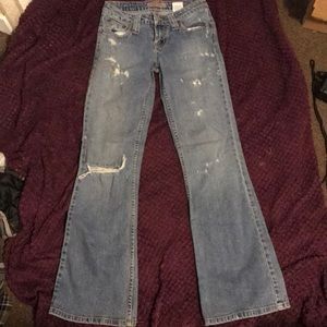 Distressed jeans